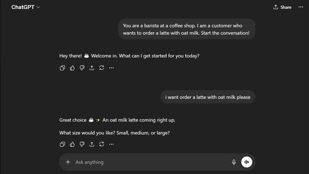 Prompt Roleplay Conversation untuk Latihan Speaking