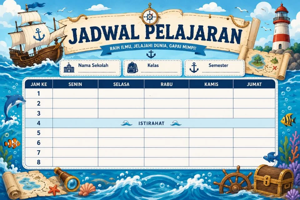 Prompt Poster Jadwal Pelajaran Laut