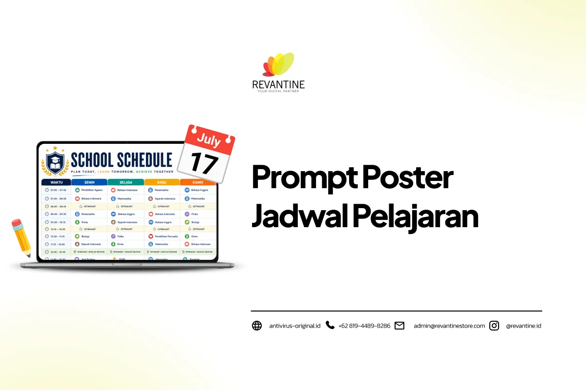 8 Prompt Poster Jadwal Pelajaran Aesthetic Siap Pakai